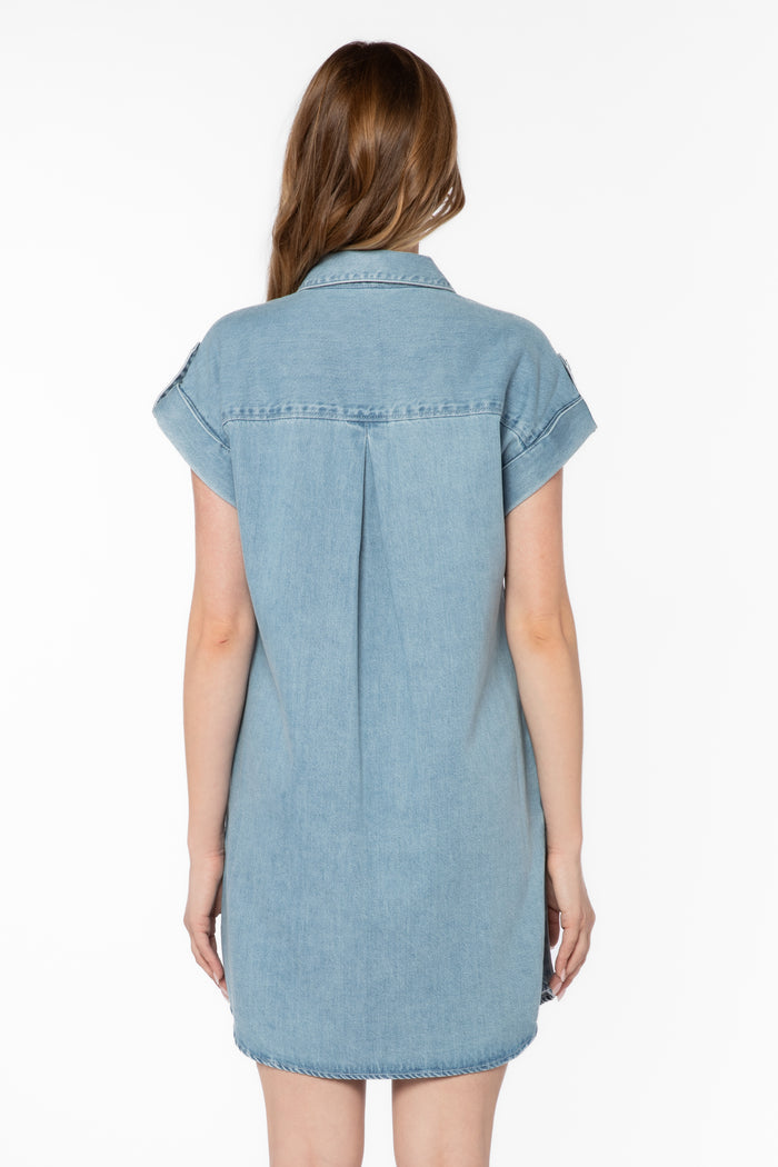 Oria Blue Dress - Dresses - Velvet Heart Clothing