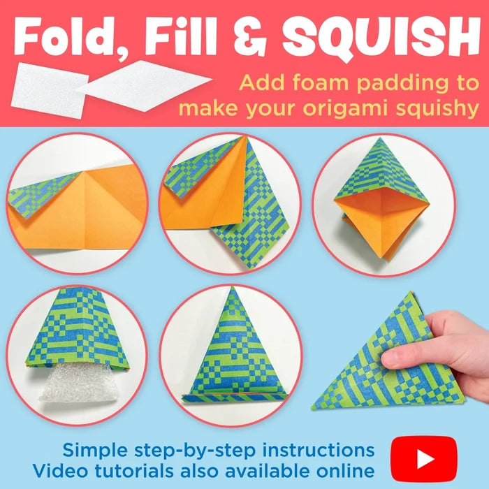 Origami Squishies - Stuffed Origami Paper Craft Kit