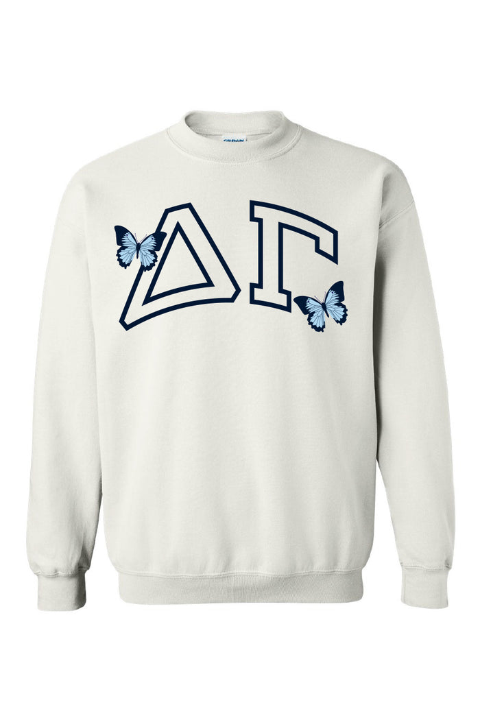 Outline Butterfly Crewneck - Hannah's Closet - The Official Boutique for Delta Gamma