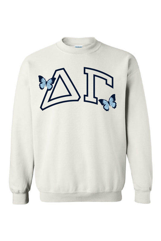 Outline Butterfly Crewneck - Hannah's Closet - The Official Boutique for Delta Gamma