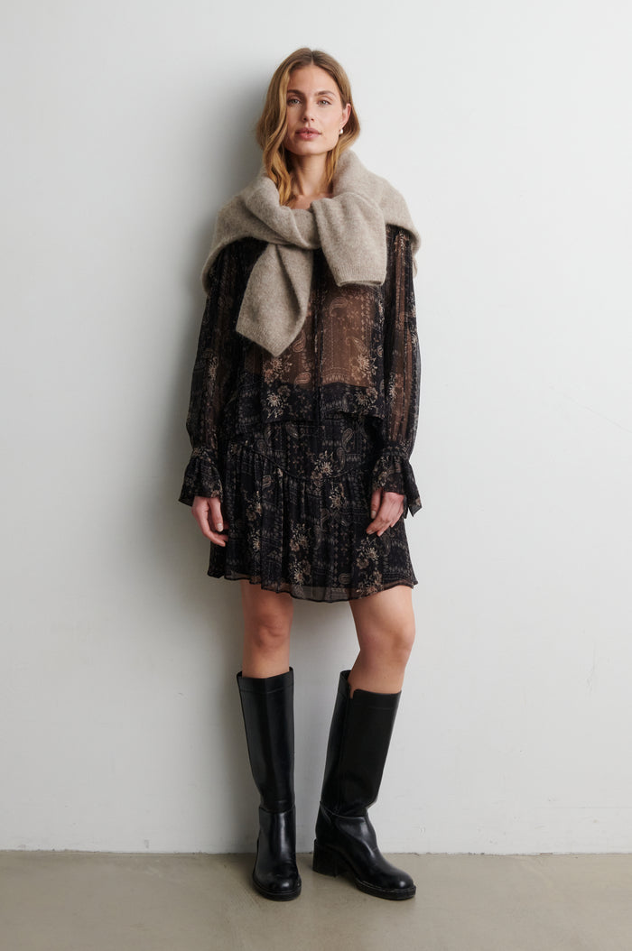 Paislia Frill Blouse
