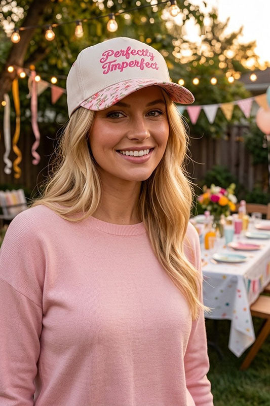 "Perfectly Imperfect" Ball Cap-Cute-Trendy-Shop-Womens-Boutique-Clothing-Store
