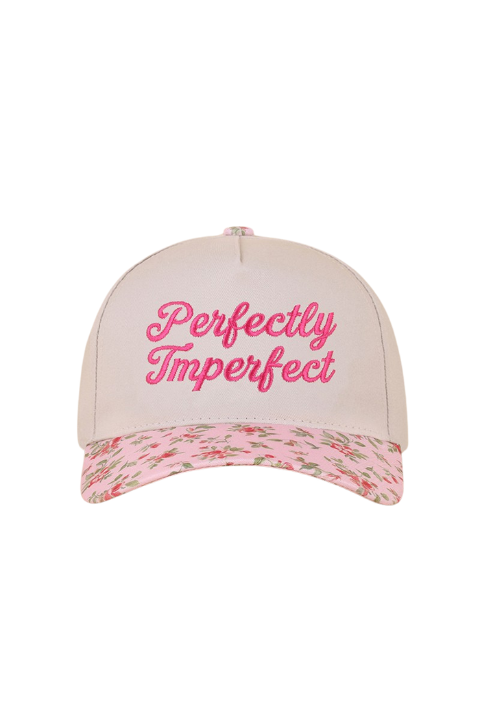 "Perfectly Imperfect" Ball Cap-Floral-Cute-Trendy-Shop-Womens-Boutique-Clothing-Store