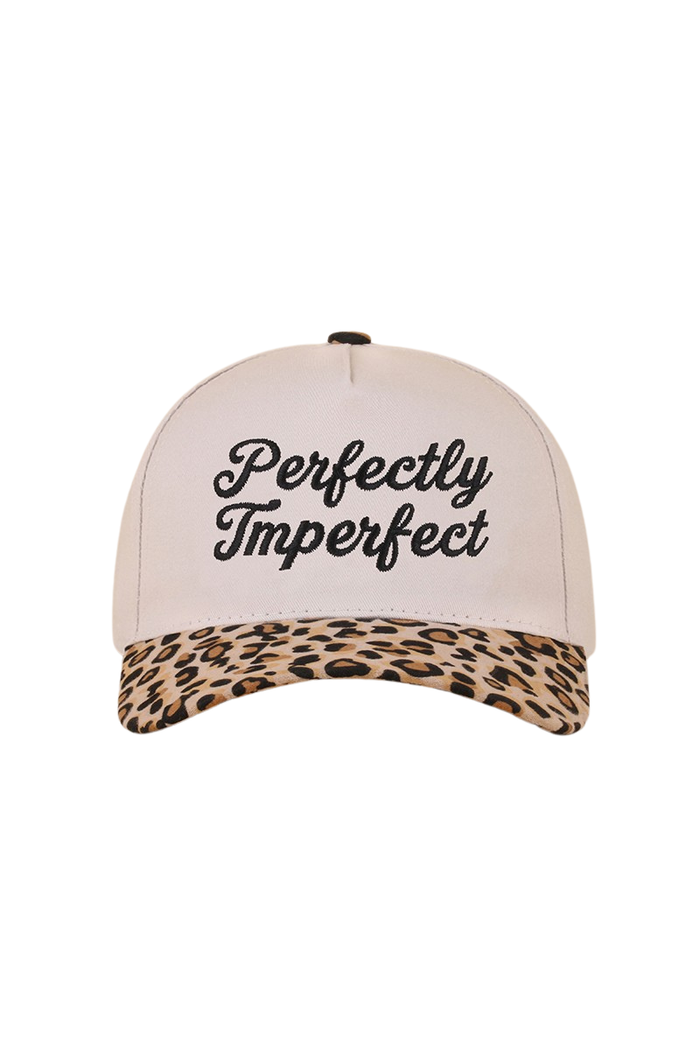 "Perfectly Imperfect" Ball Cap-Leopard-Cute-Trendy-Shop-Womens-Boutique-Clothing-Store
