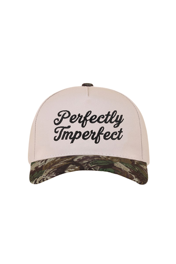 "Perfectly Imperfect" Ball Cap-Camo-Cute-Trendy-Shop-Womens-Boutique-Clothing-Store