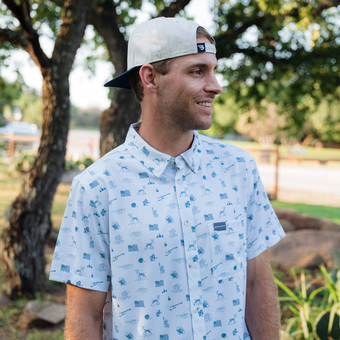 Performance Button Up - America the Great