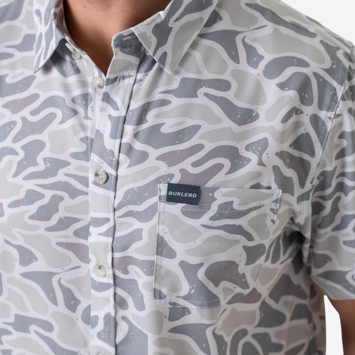 Performance Button Up - White Camo