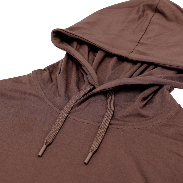 Performance Hoodie - Heather Brown