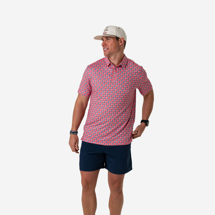 Performance Polo - American Flag Print