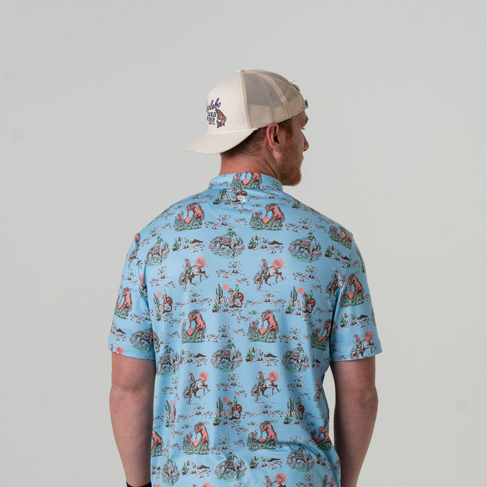 Performance Polo - Cowboy Up Blue