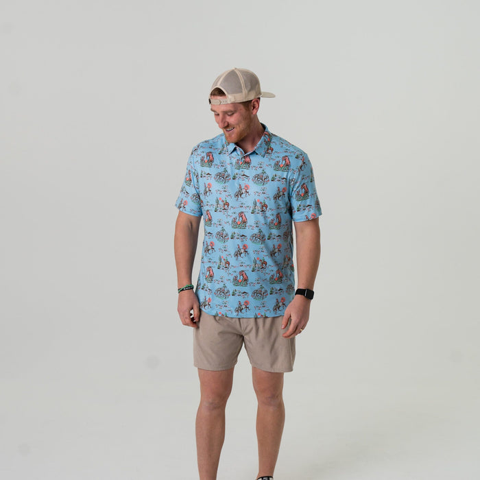 Performance Polo - Cowboy Up Blue