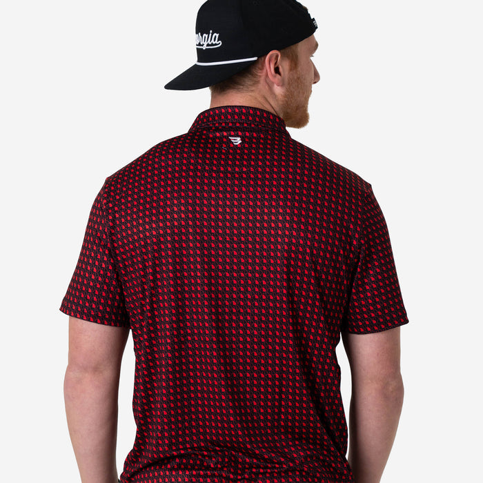 Performance Polo - Georgia - Black & Red