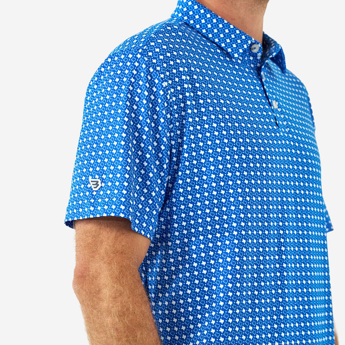 Performance Polo - Texas - Blue & White