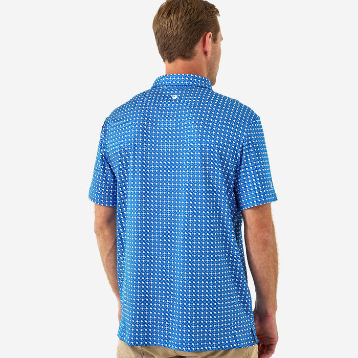 Performance Polo - Texas - Blue & White