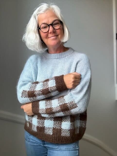 Picnic Sweater, No 20 + silk mohair knitting kit