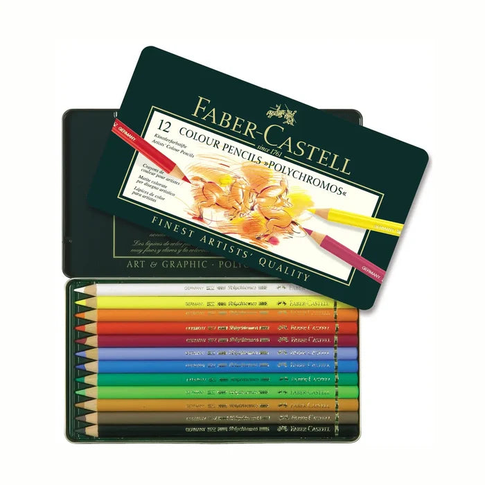 Polychromos Artists' Color Pencils, Tin of 12