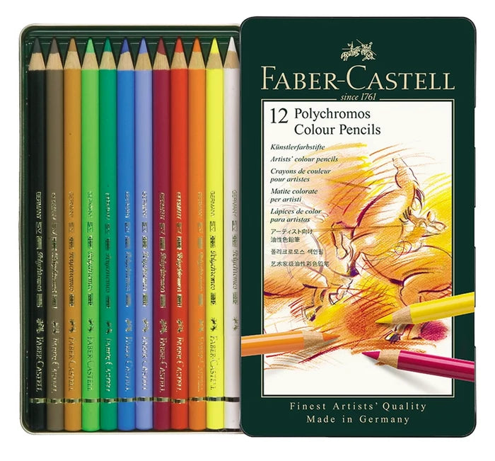 Polychromos Artists' Color Pencils, Tin of 12