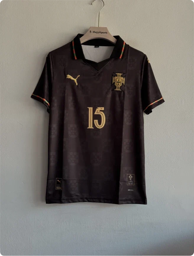 PORTUGAL 25-26 BLACK KIT JOAO NEVES POLO PREMIUM PRINTED
