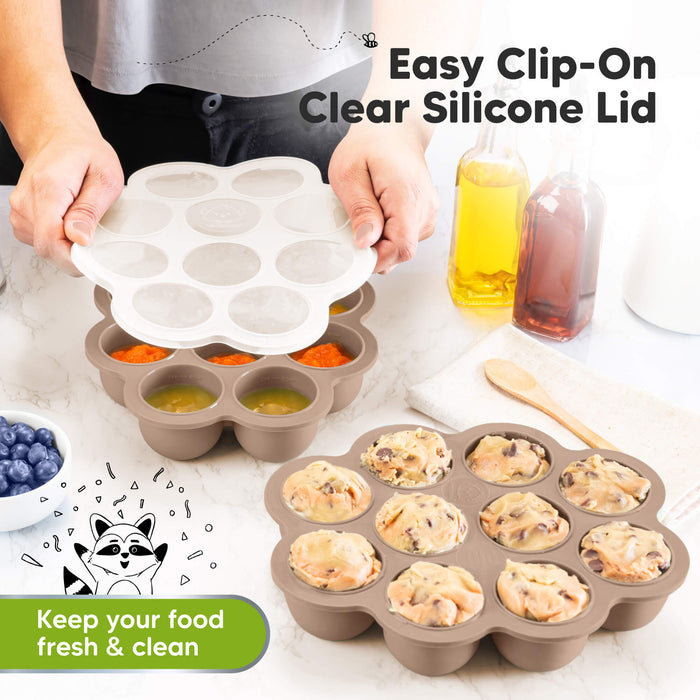 Easy Clip-On, Clear Silicone Lid, 
Keep your food fresh & clean