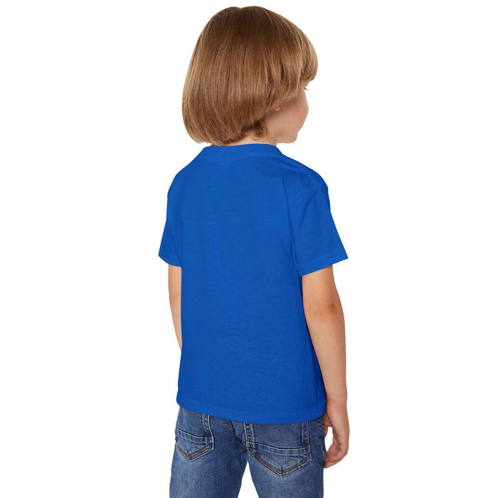 Play-ready toddler cotton t-shirt with Awesome Kid graphic, soft breathable comfort, and simple pairing with shorts or jeans.