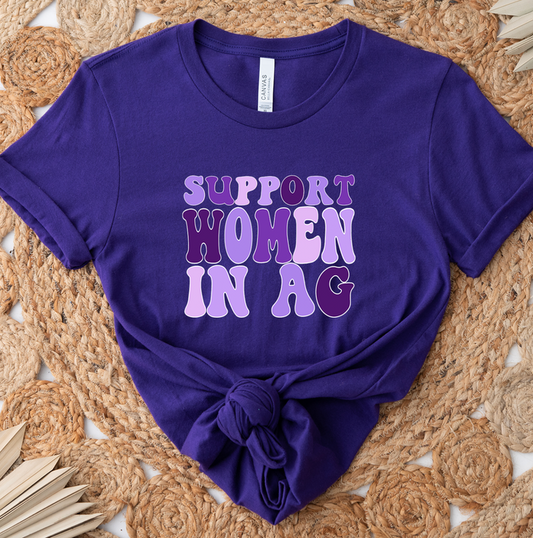 Purple Support Women In AG- Bella Canvas T-Shirt