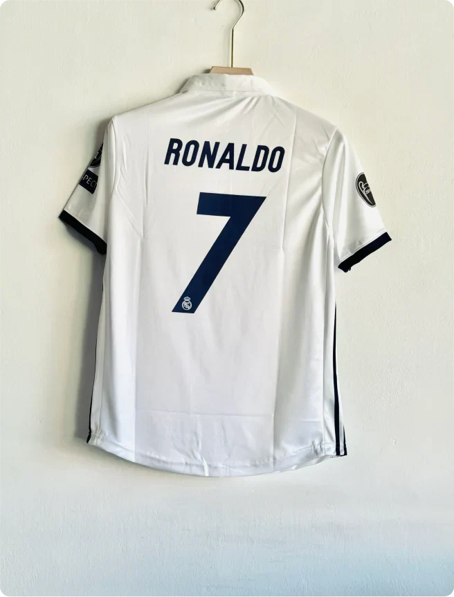 REAL MADRID 2016-17 HOME KIT RONALDO POLO PRINTED PREMIUM