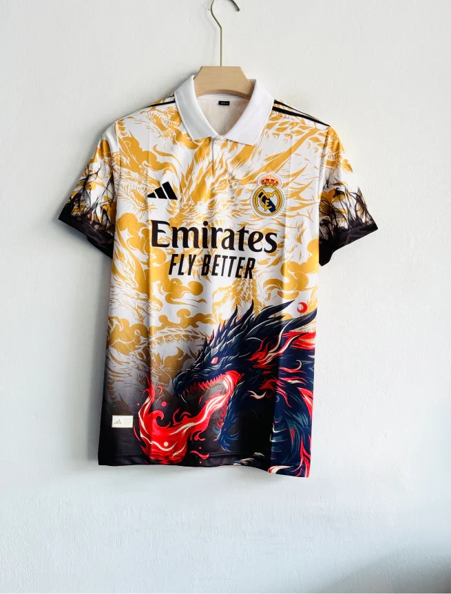REAL MADRID 25-26 DRAGON KIT G/R POLO PRINTED PREMIUM