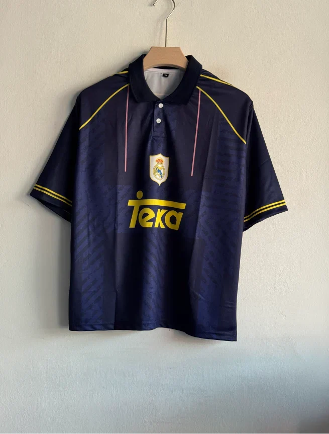 REAL MADRID NAVY RETRO KIT ZIDANE FIVESLEEVE POLO