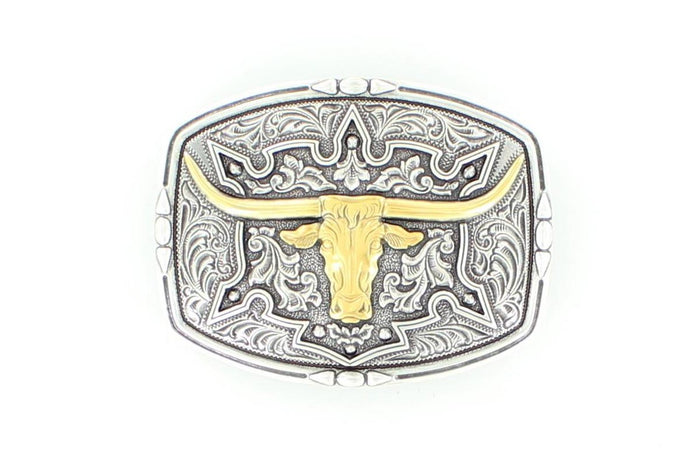 Rectangle Longhorn Belt Buckle