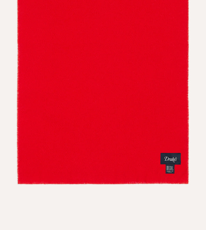 Red Solid Wool Scarf