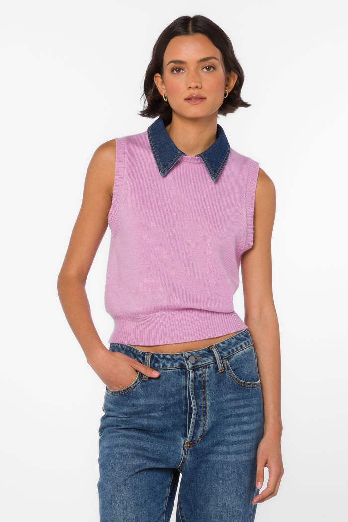 Renier Orchid Glow Vest - Sweaters - Velvet Heart Clothing