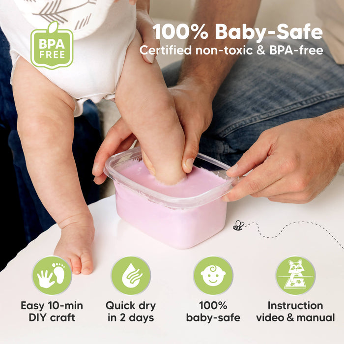 100% Baby-Safe, certified non-toxic & BPA-free.

Easy 10-min DIY craft, Quick dry in 2 days, 100% baby-safe, Instruction video & manual included.