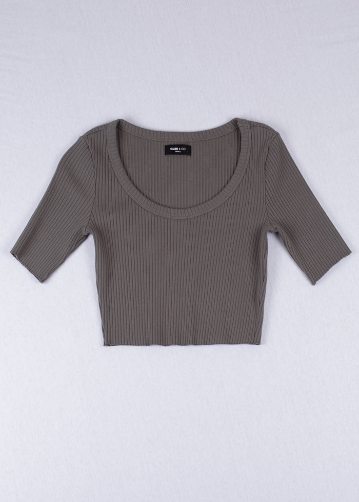 cement rib half sleeve top