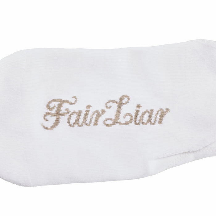 Ribbon Jacquard Summer Ankle Socks (White)