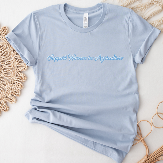 Ribbon Support Women In Agriculture- Bella Canvas T-Shirt