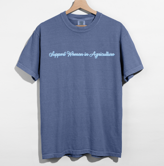 Ribbon Support Women In Agriculture– Comfort Colors T-Shirt