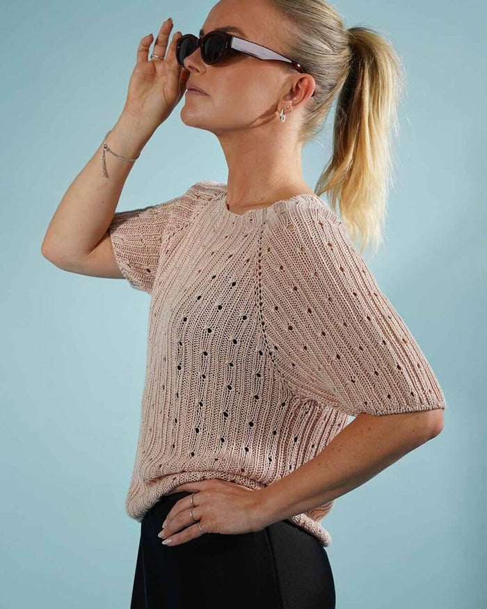 Rikke tee by Rikke Jönsson, knitting pattern (UK, DE, SE, NO)
