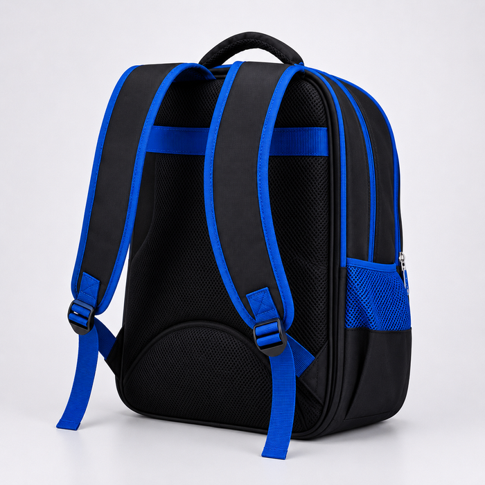 Boys rolling backpack with car-inspired design, smooth wheels, trolley handle, and zippered storage for school and day trips.