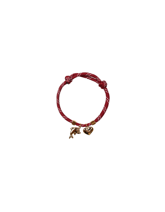 ROPE CHARM BRACELET BURGUNDY