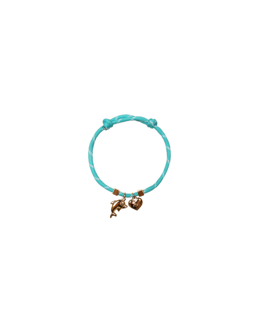 ROPE CHARM BRACELET LIGHT BLUE