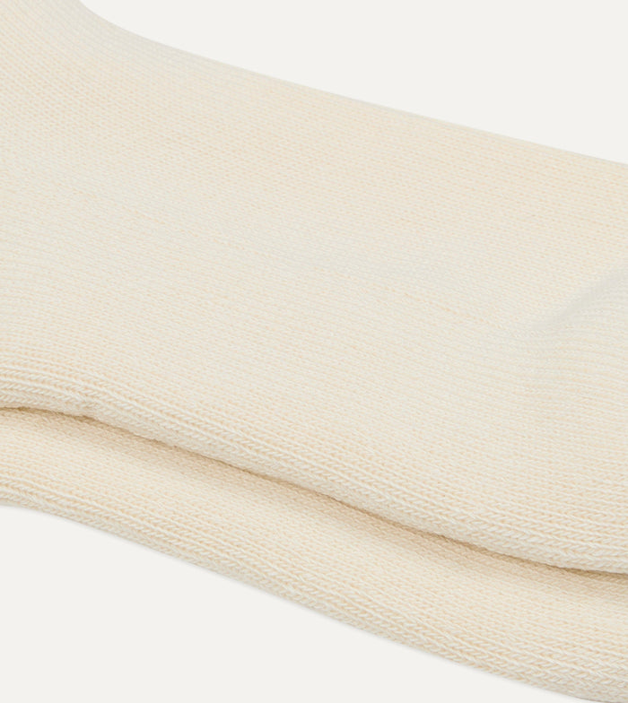 RoToTo Green and Grey Cotton Crew Socks