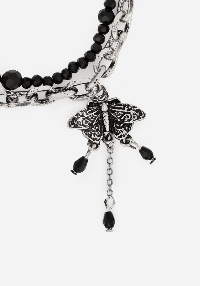 Rowan Moth Mixed Chain Bracelet