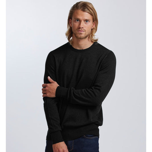 Royal Merino - 100% Merino Men’s Crew Neck (RM2479CR) Black.