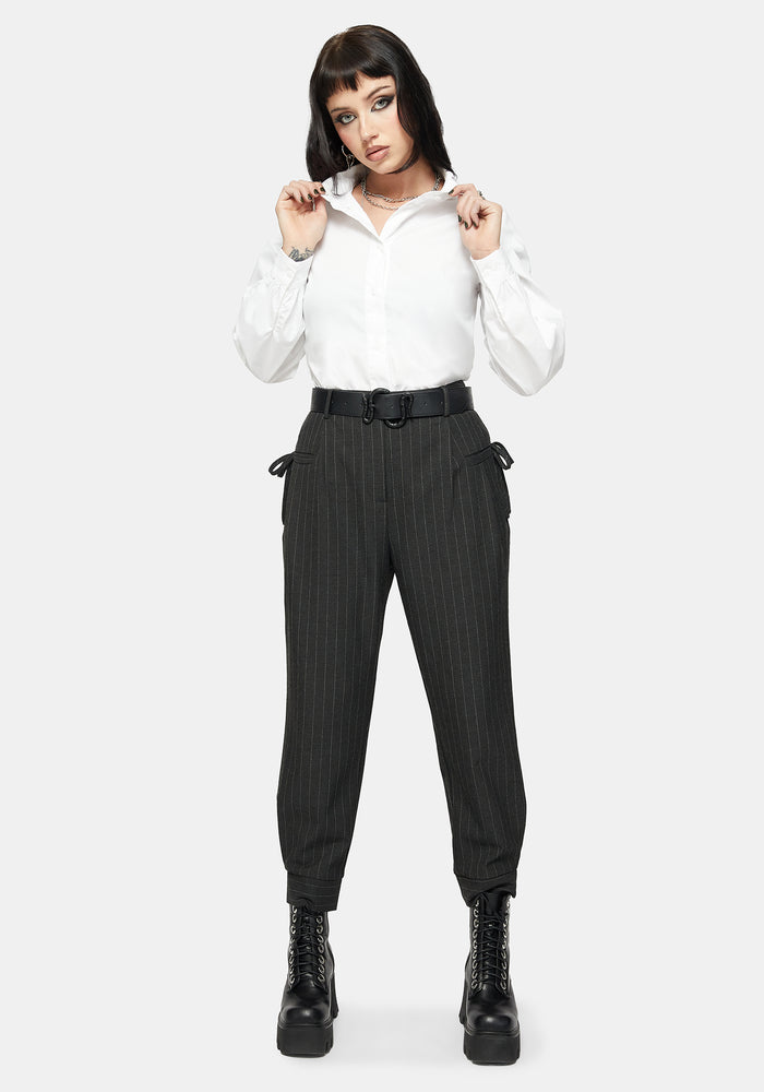 Sabrina Pinstripe Bow Detail Trouser