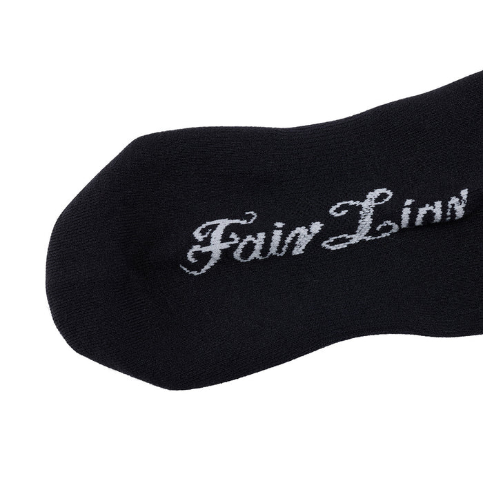 Satin Ribbon Summer Knee Socks (Black)