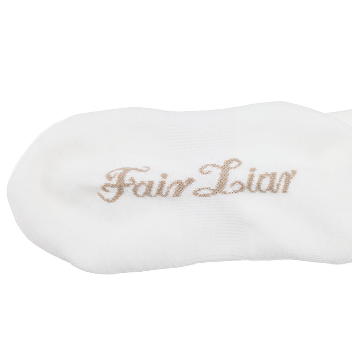 Satin Ribbon Summer Knee Socks (White)