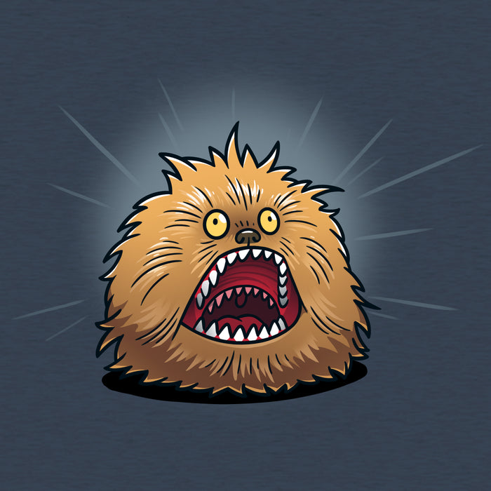 Classic Cotton T-shirt_TeeTurtle heather navy Screaming Fizzgig apparel featuring a screaming Fizzgig.