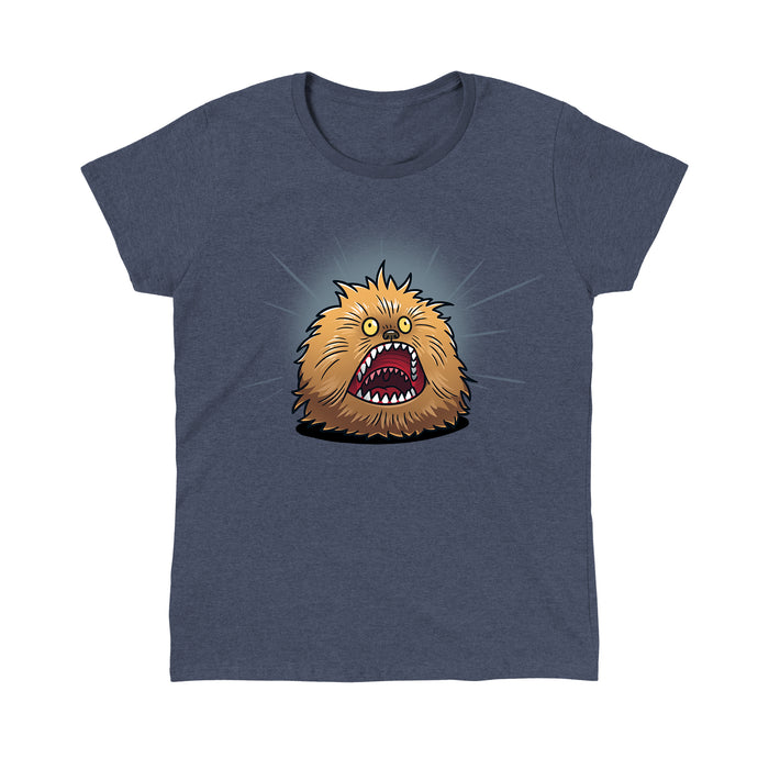 Classic Cotton T-shirt_TeeTurtle heather navy Screaming Fizzgig apparel featuring a screaming Fizzgig.