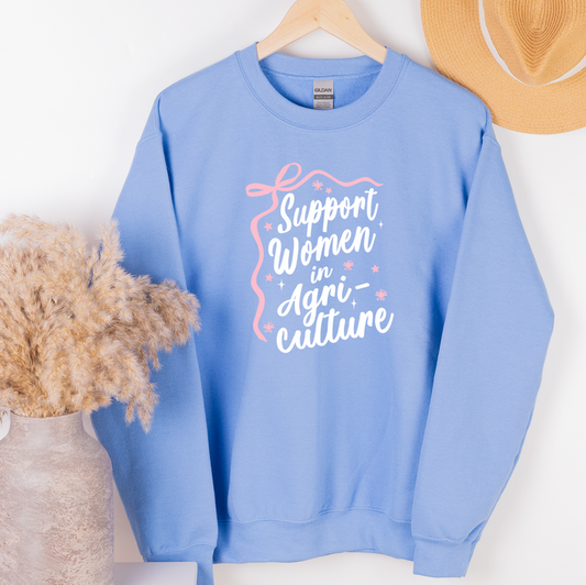 Script Bow Support Women In Agriculture– Crewneck