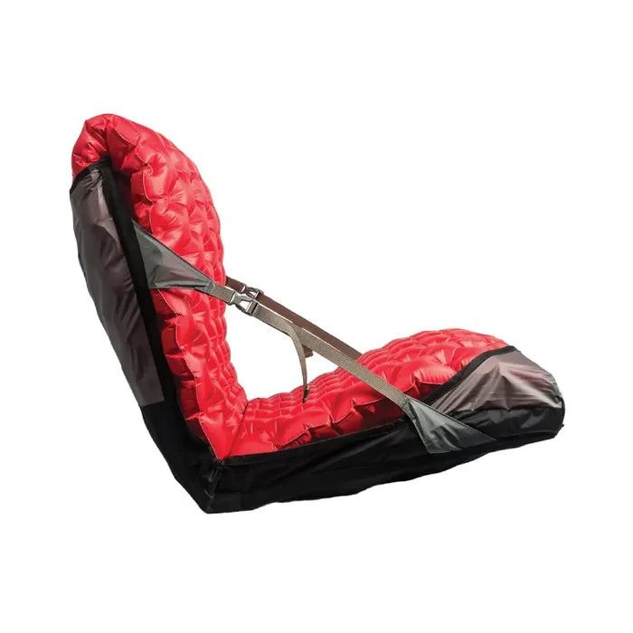 Sea To Summit Air Chair Regular set-up with a red air mattress on a white background